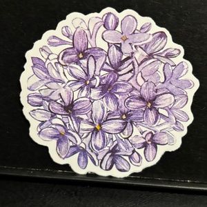 PURPLE FLOWERS STICKER